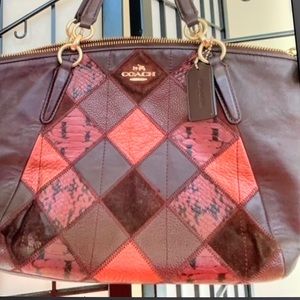 Coach Red leather bag EUC